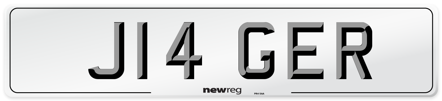 J14 GER Number Plate from New Reg